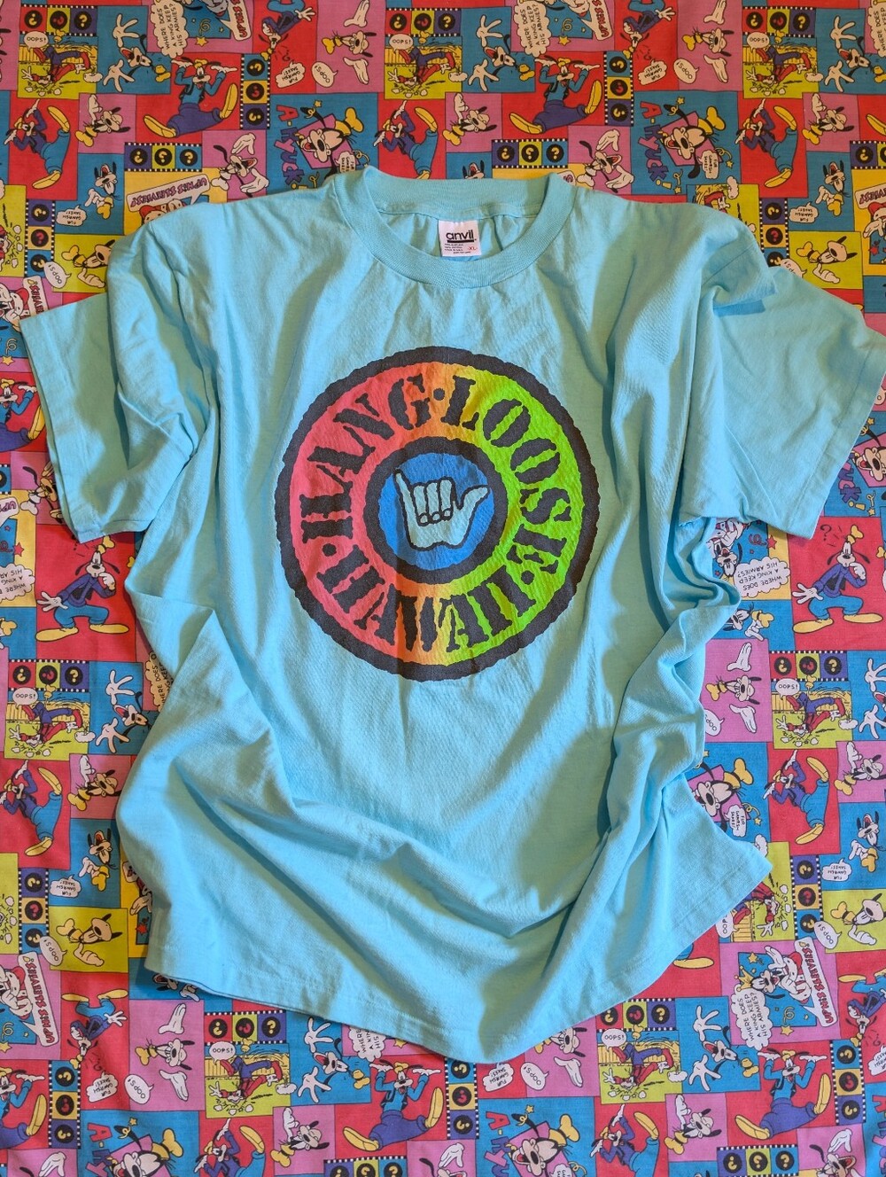 VTG 80's 90's Hang Loose Multicolor Graphic Shirt XL